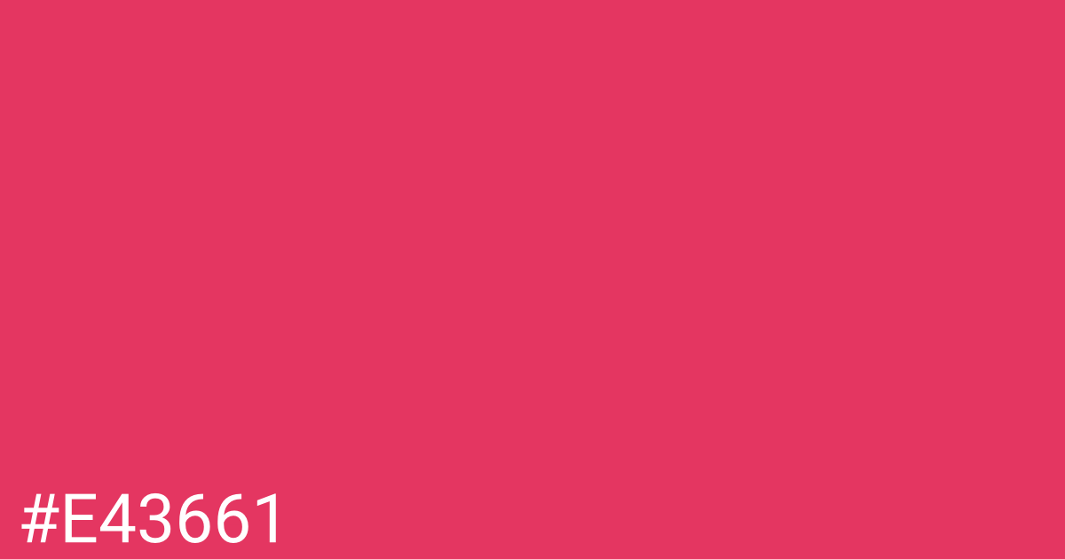 Hex color #e43661 graphic