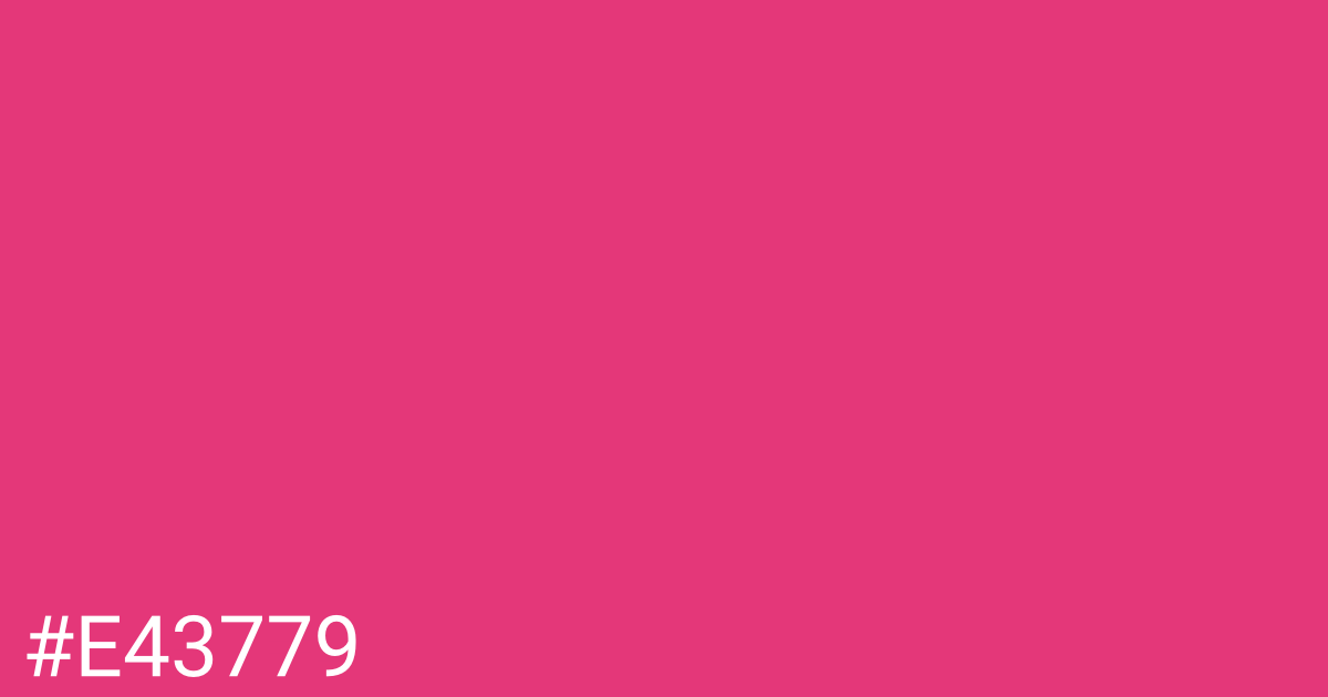 Hex color #e43779 graphic