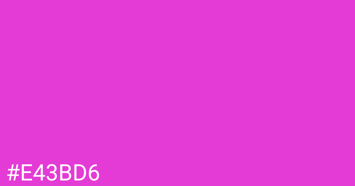 Hex color #e43bd6 graphic