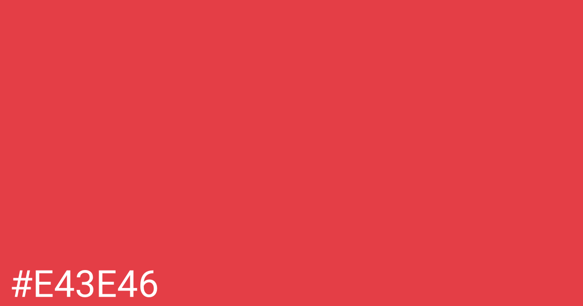 Hex color #e43e46 graphic