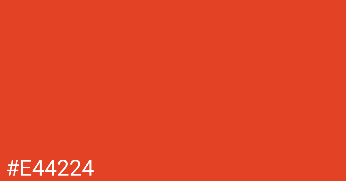 Hex color #e44224 graphic