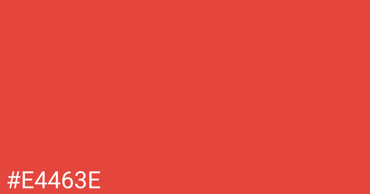 Hex color #e4463e graphic