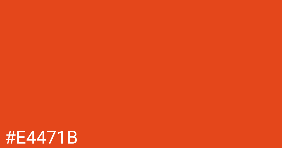 Hex color #e4471b graphic