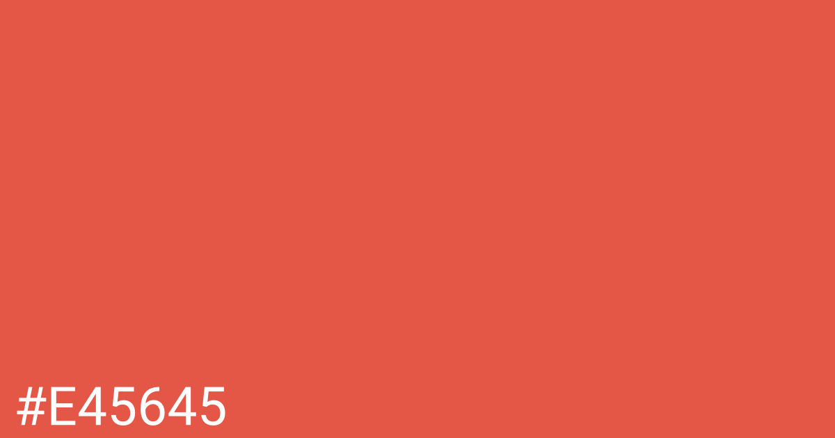 Hex color #e45645 graphic