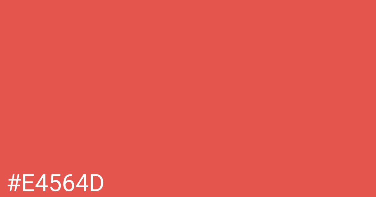 Hex color #e4564d graphic