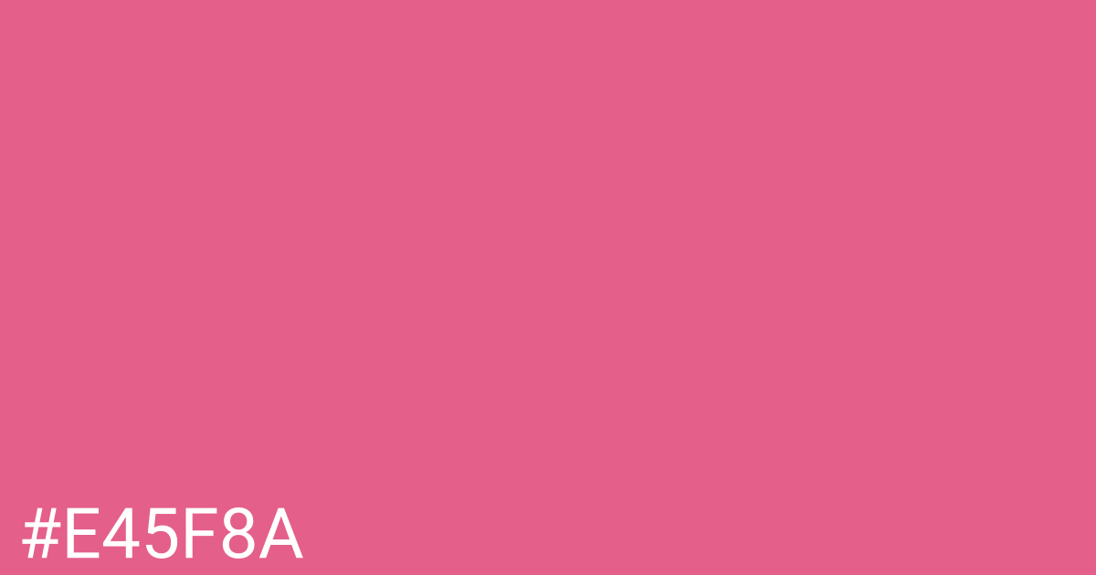 Hex color #e45f8a graphic