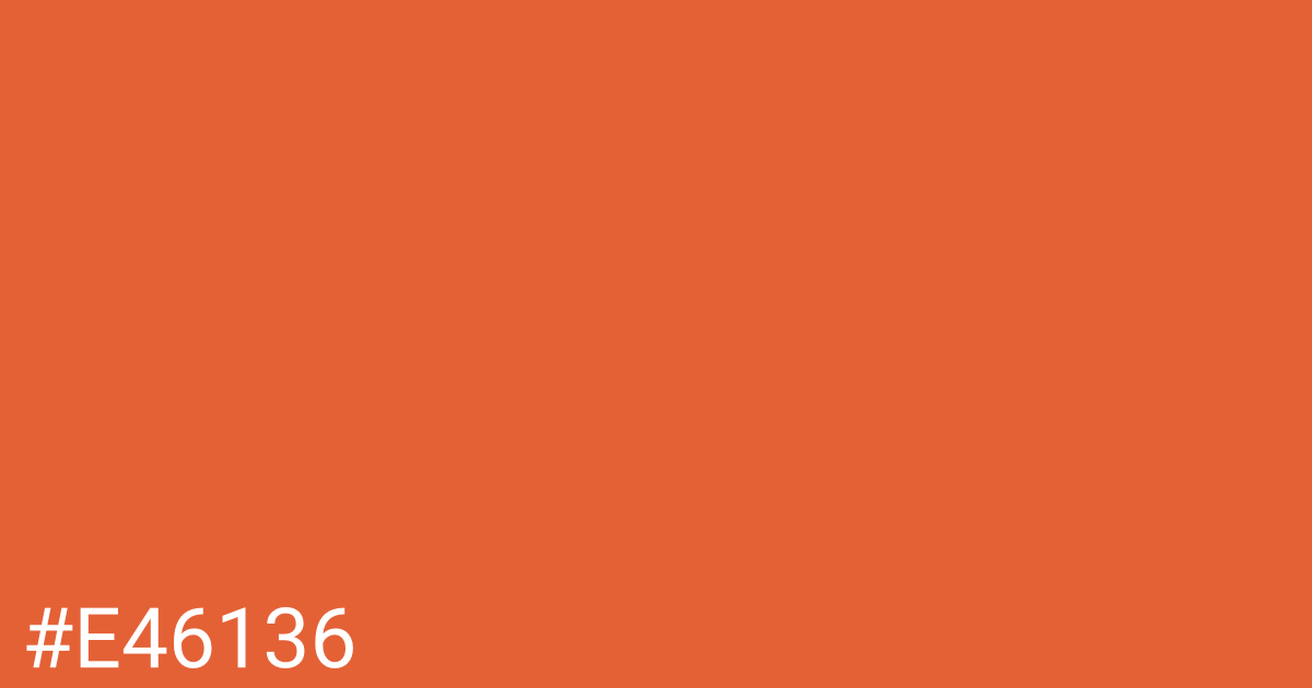 Hex color #e46136 graphic