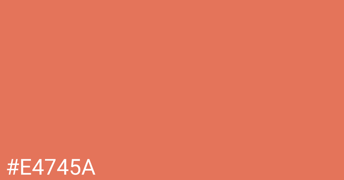 Hex color #e4745a graphic