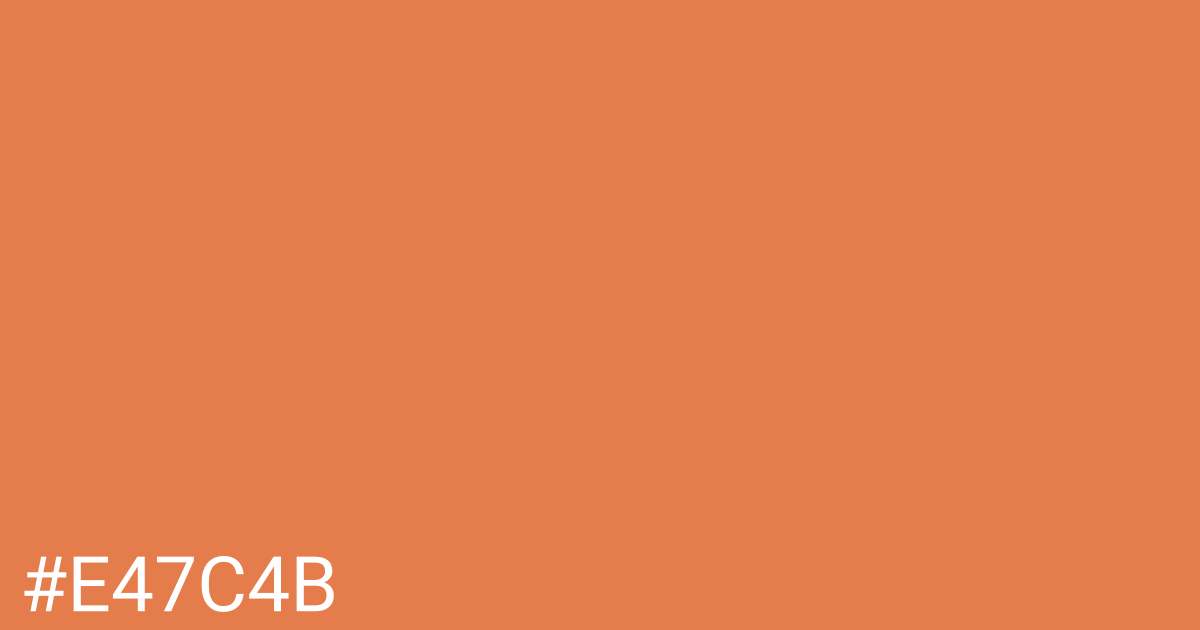 Hex color #e47c4b graphic