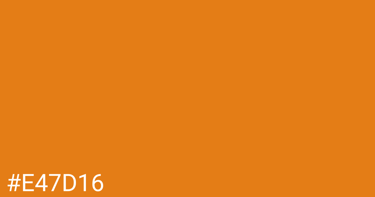 Hex color #e47d16 graphic