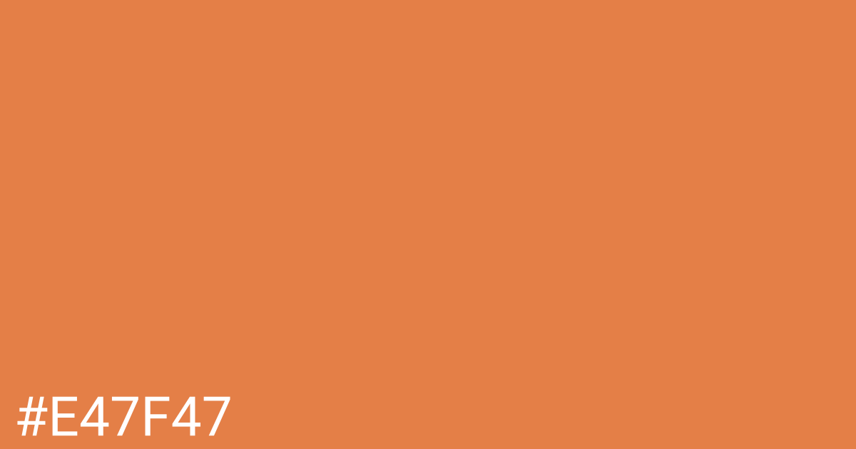 Hex color #e47f47 graphic