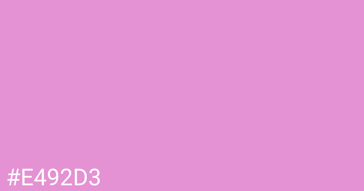 Hex color #e492d3 graphic