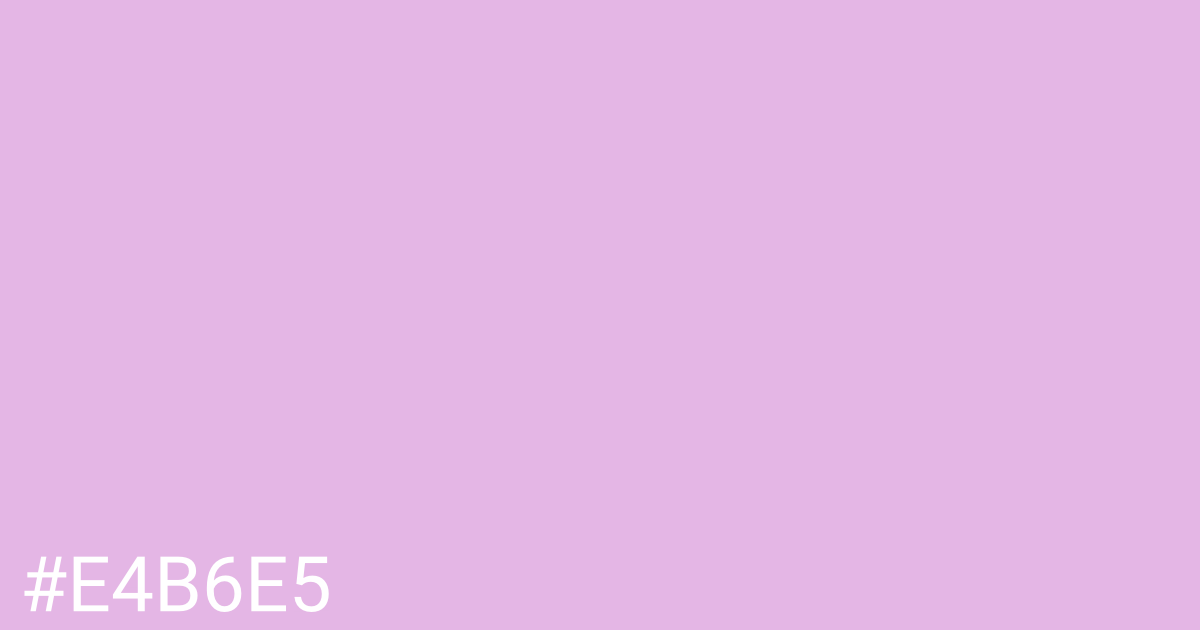 Hex color #e4b6e5 graphic