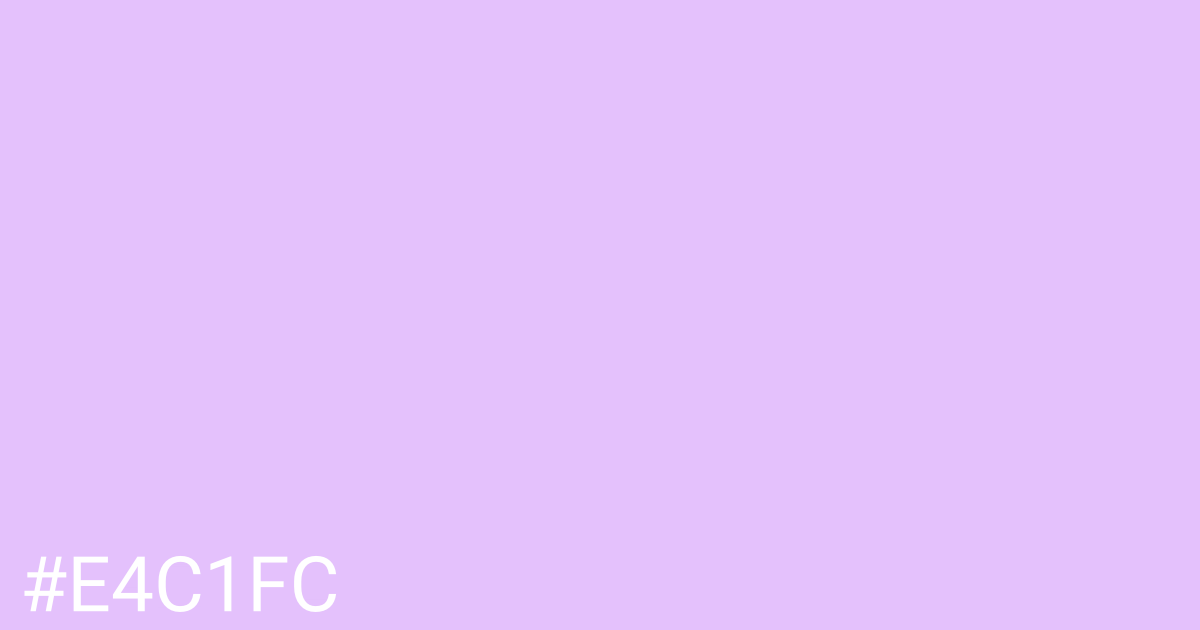 Hex color #e4c1fc graphic