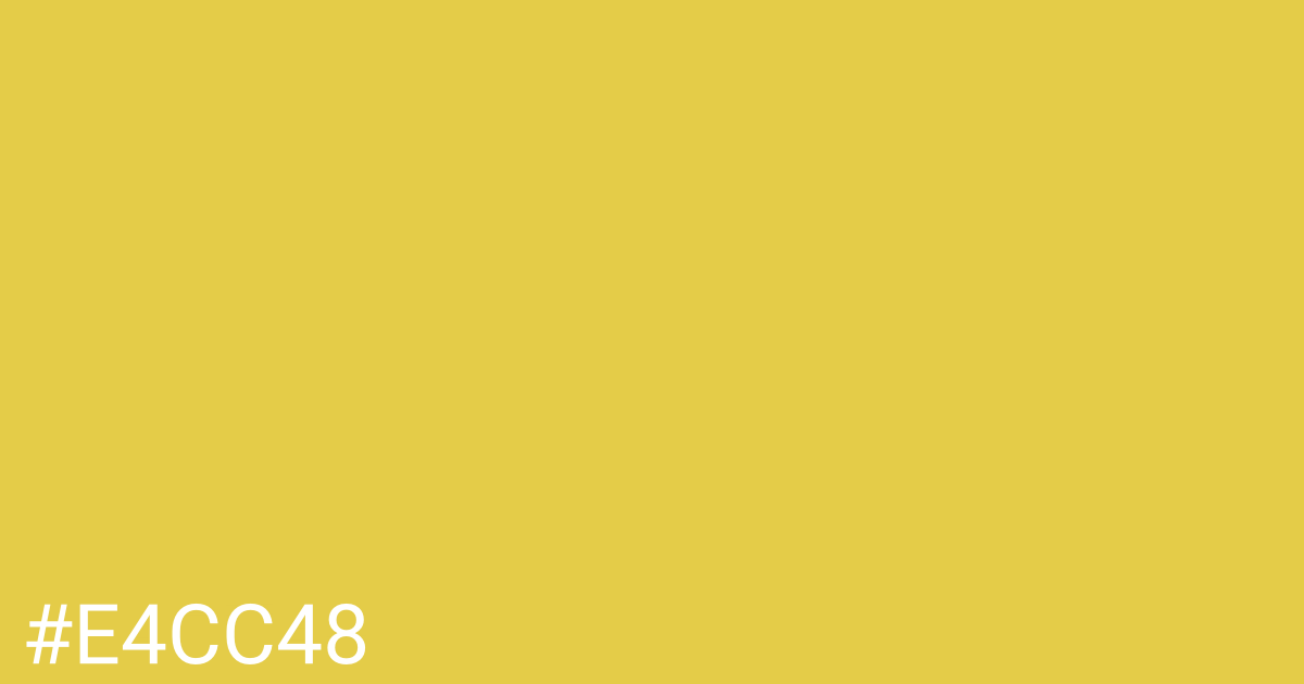 Hex color #e4cc48 graphic