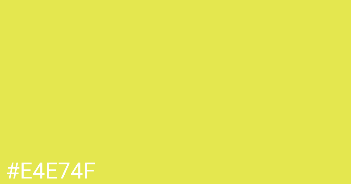 Hex color #e4e74f graphic