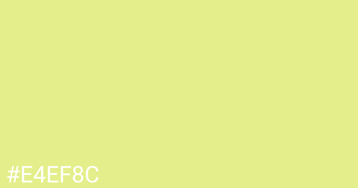 Hex color #e4ef8c graphic