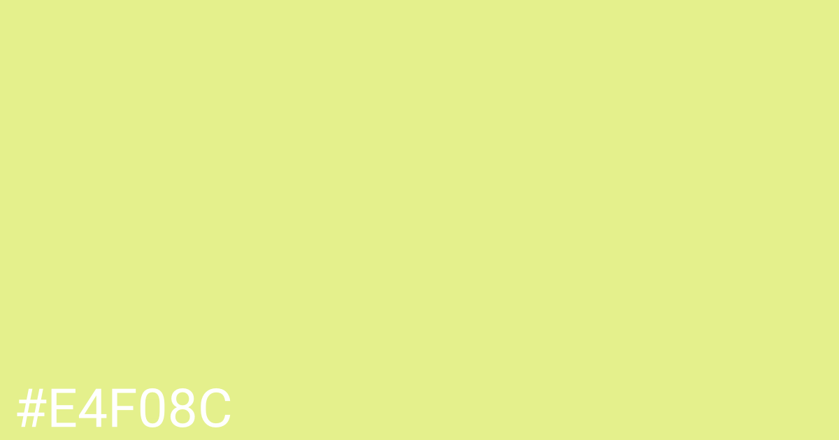 Hex color #e4f08c graphic