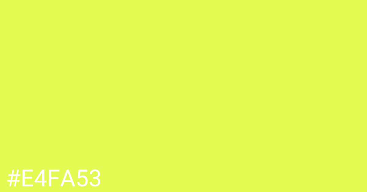 Hex color #e4fa53 graphic