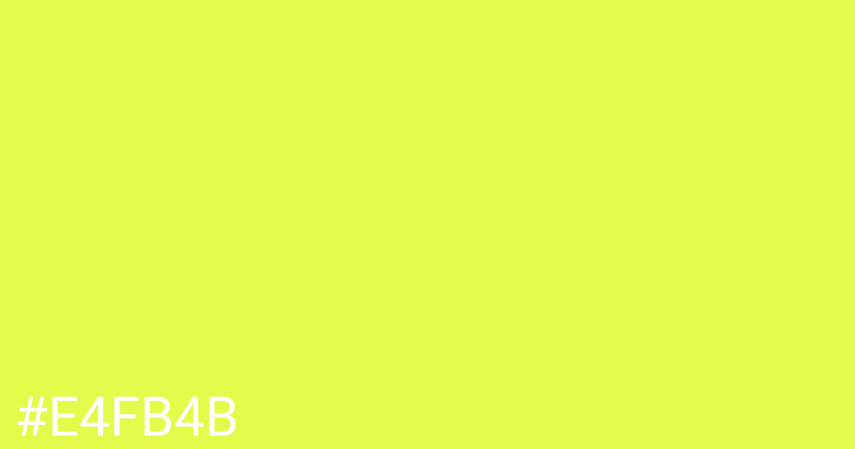 Hex color #e4fb4b graphic