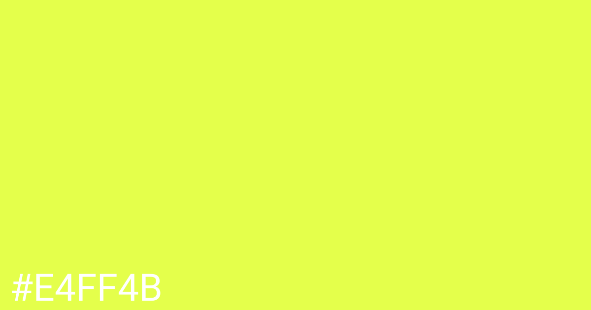 Hex color #e4ff4b graphic