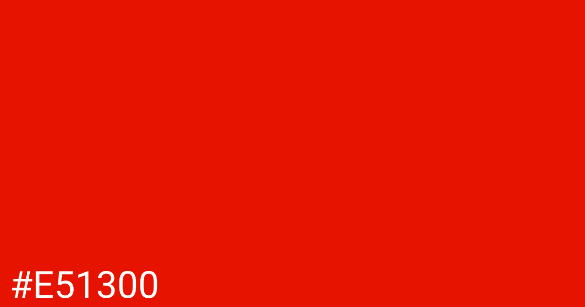 Hex color #e51300 graphic