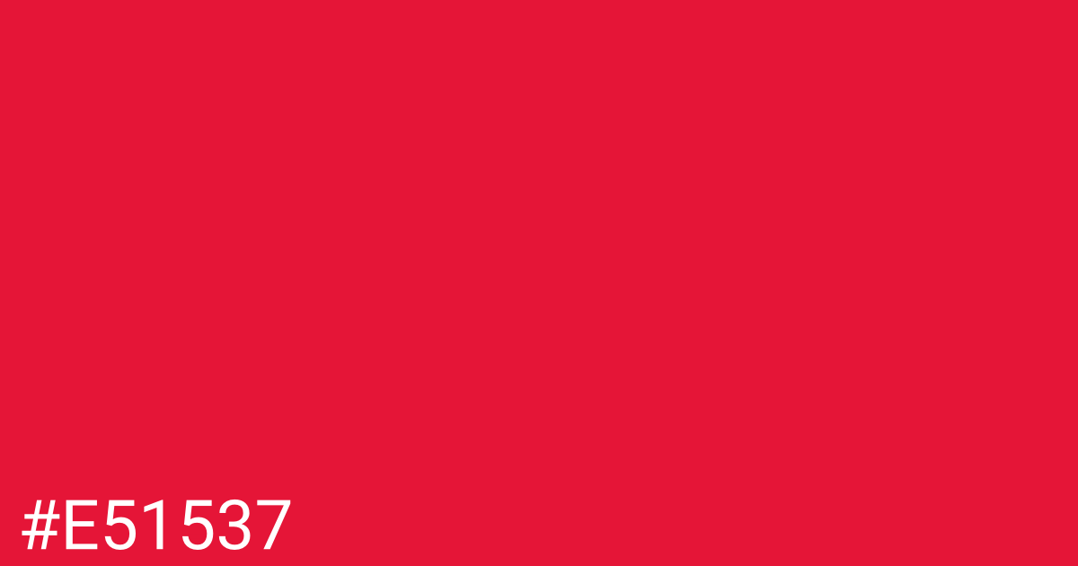 Hex color #e51537 graphic