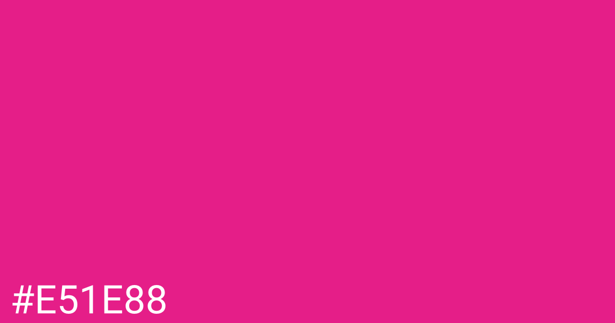 Hex color #e51e88 graphic