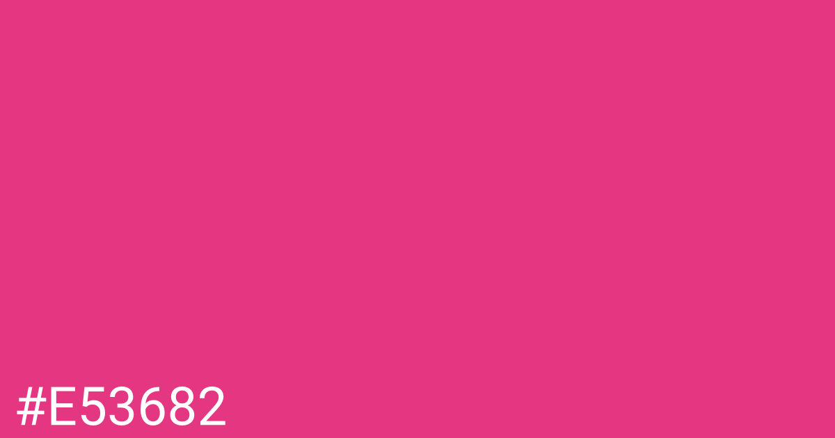 Hex color #e53682 graphic