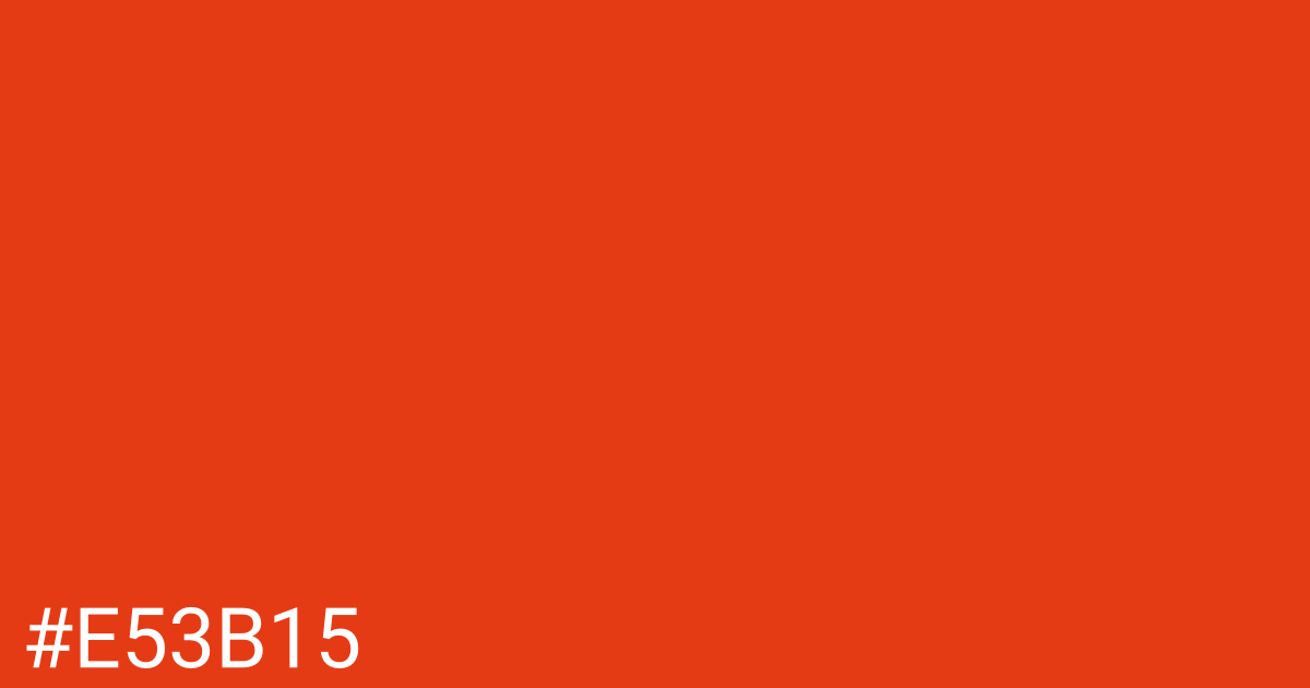 Hex color #e53b15 graphic