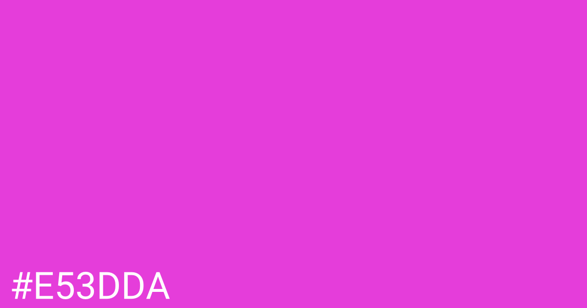 Hex color #e53dda graphic