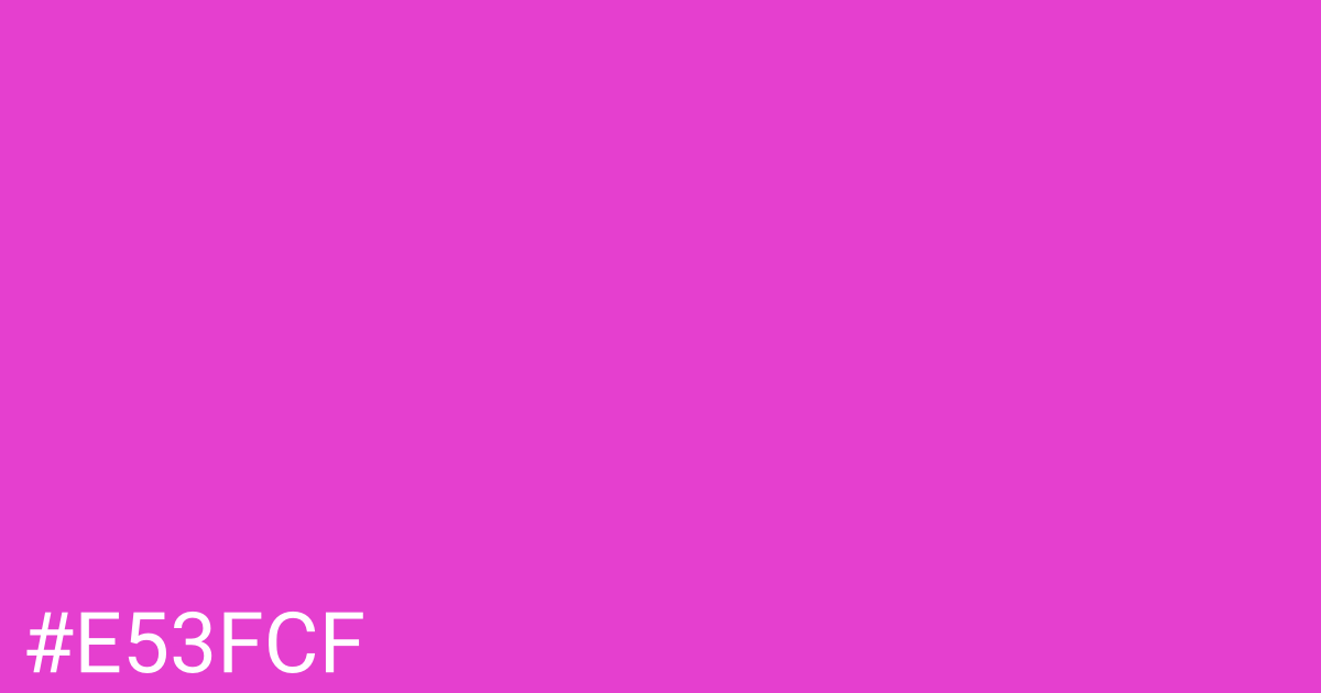 Hex color #e53fcf graphic