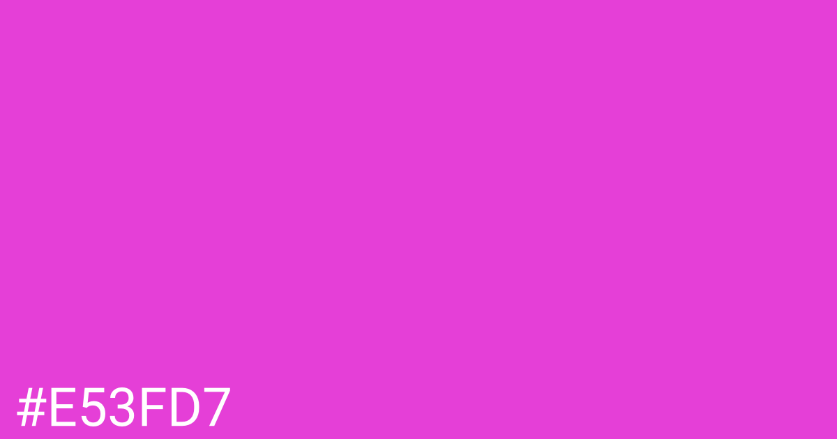 Hex color #e53fd7 graphic