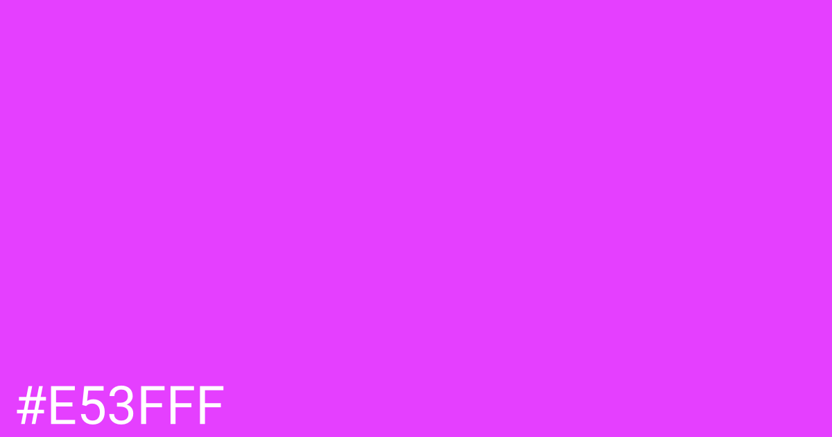 Hex color #e53fff graphic