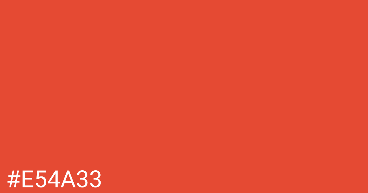 Hex color #e54a33 graphic