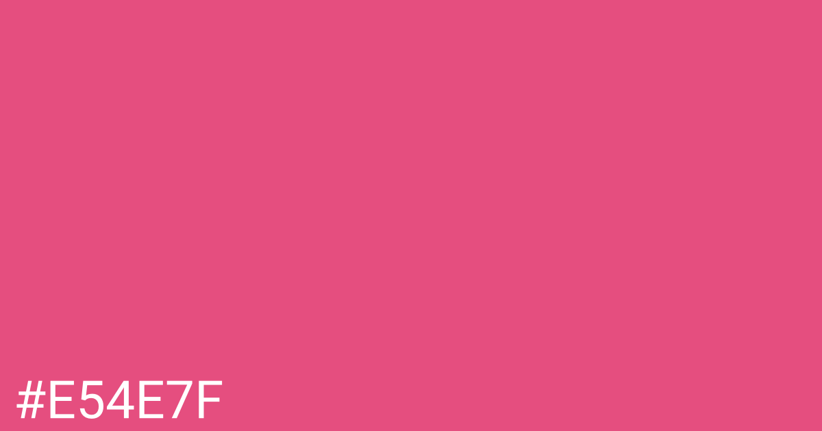 Hex color #e54e7f graphic