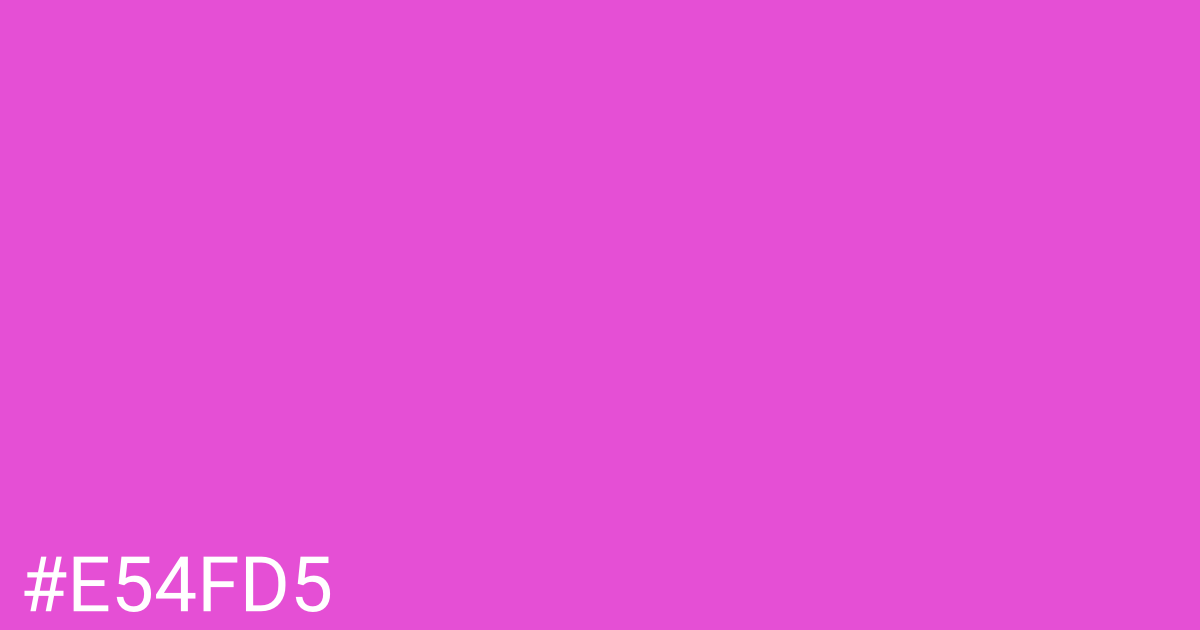 Hex color #e54fd5 graphic