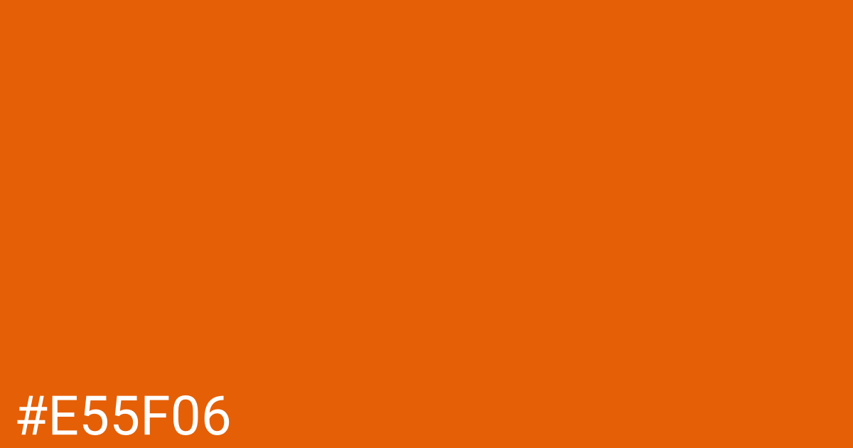 Hex color #e55f06 graphic