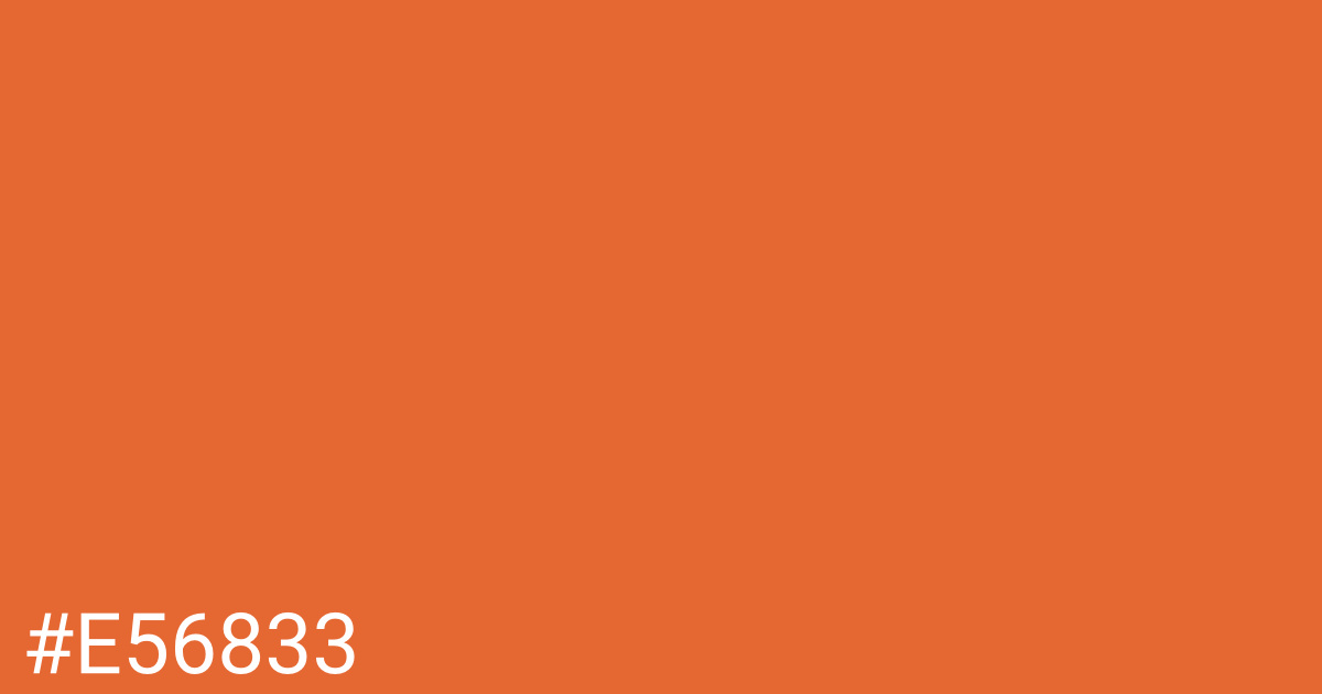 Hex color #e56833 graphic