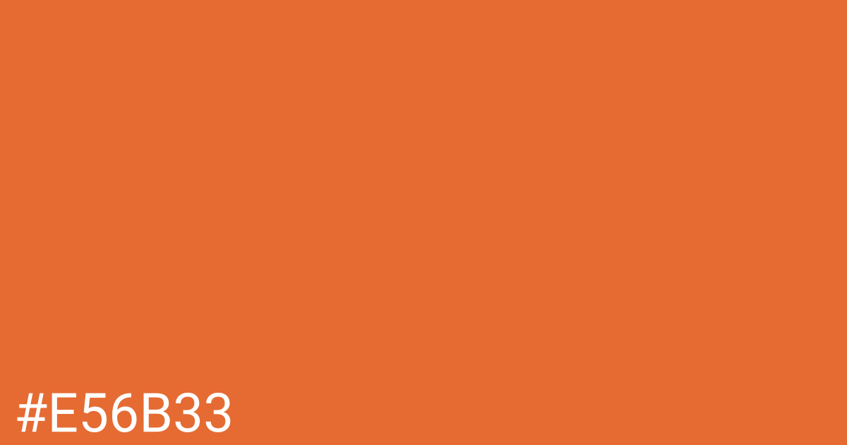 Hex color #e56b33 graphic