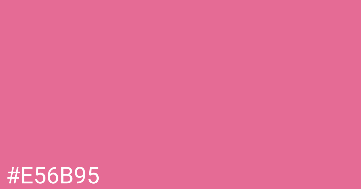 Hex color #e56b95 graphic