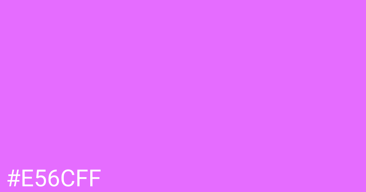 Hex color #e56cff graphic