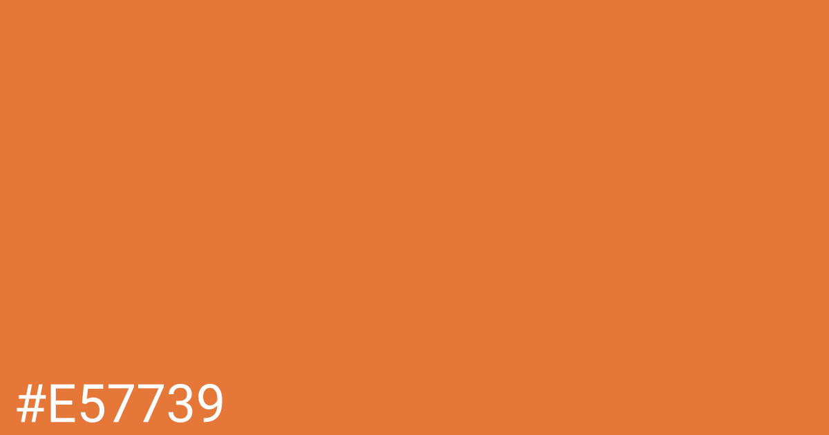 Hex color #e57739 graphic