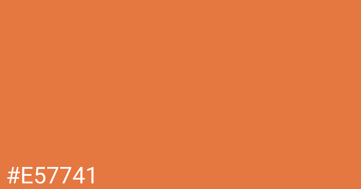 Hex color #e57741 graphic