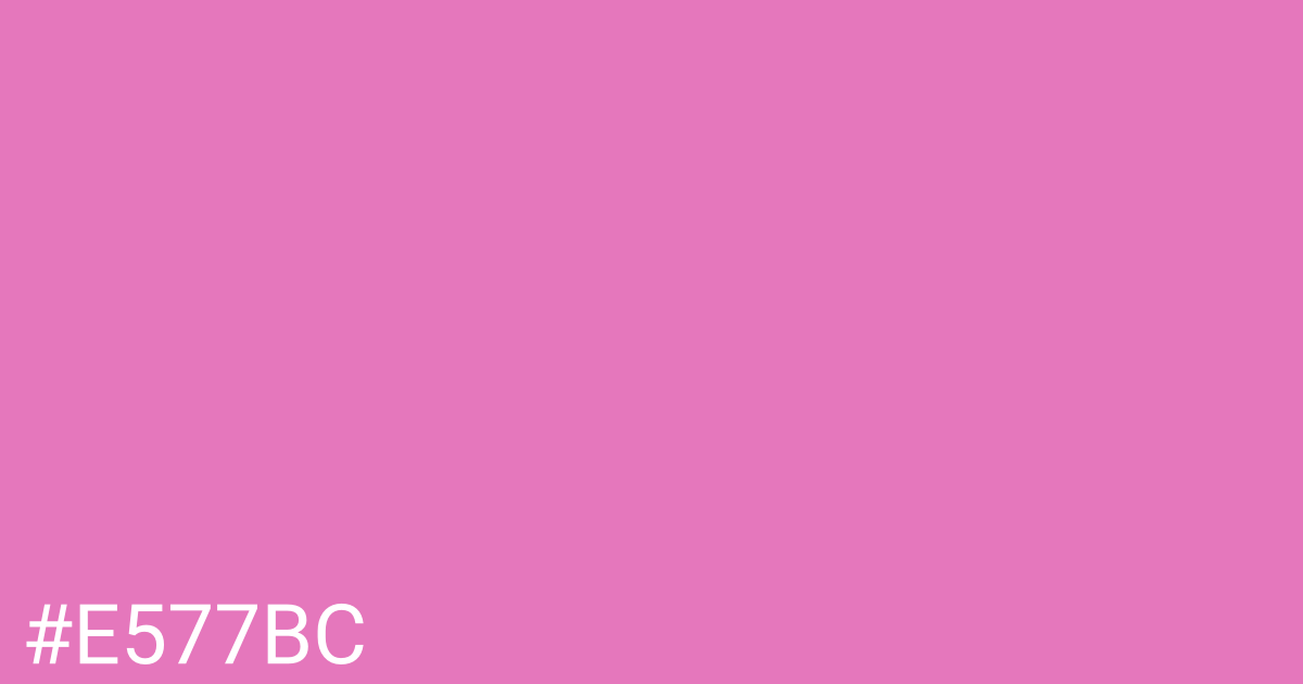 Hex color #e577bc graphic