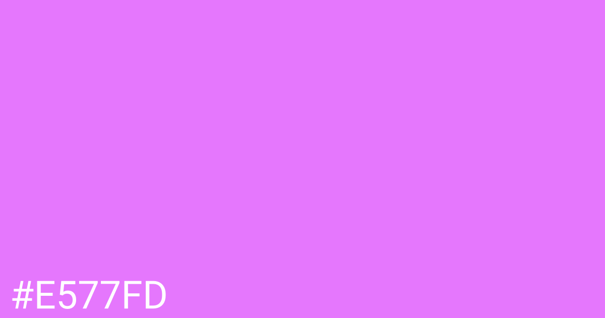 Hex color #e577fd graphic
