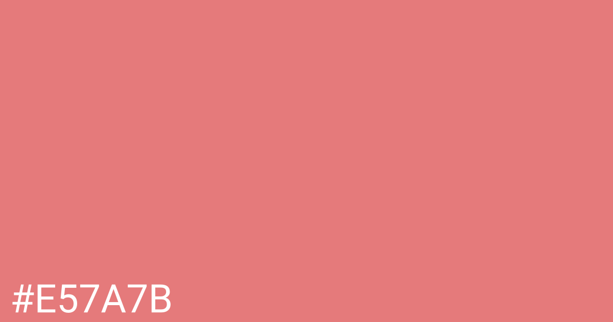 Hex color #e57a7b graphic