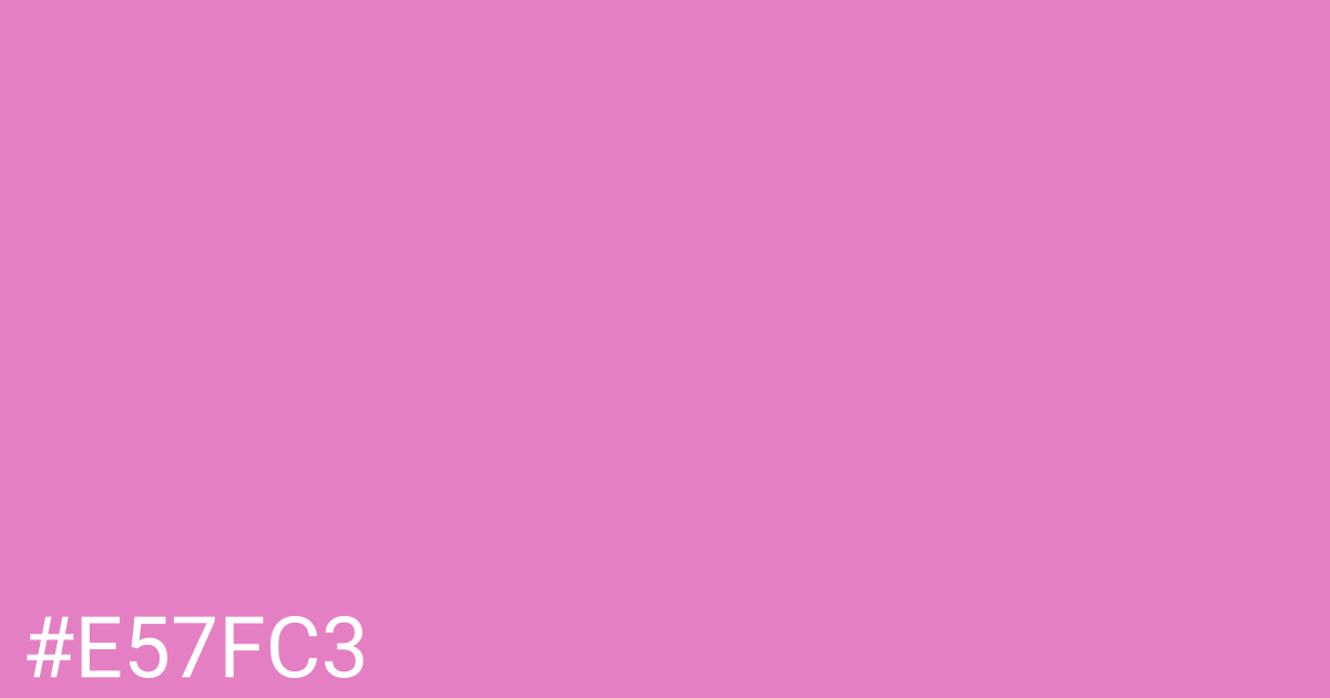 Hex color #e57fc3 graphic