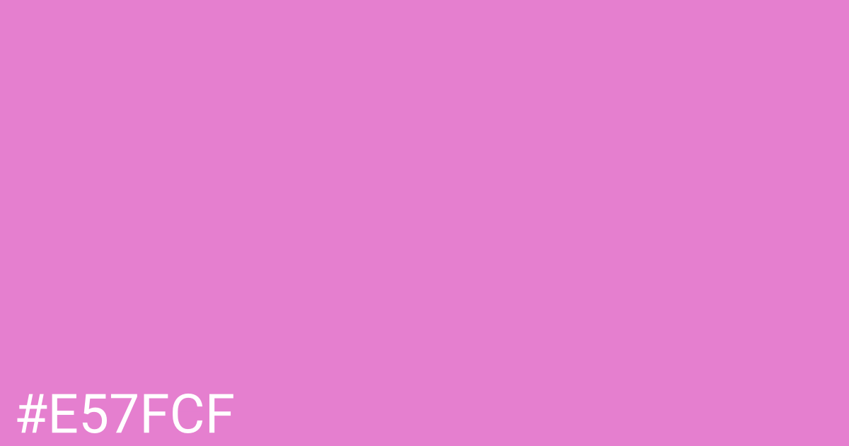 Hex color #e57fcf graphic