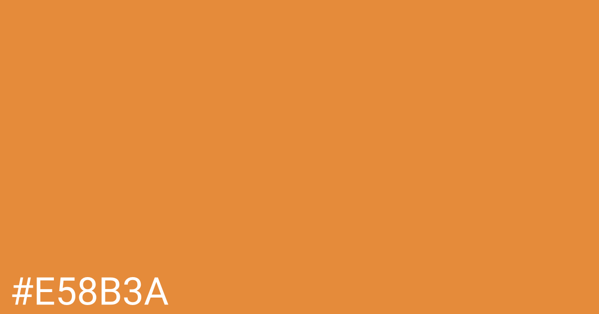 Hex color #e58b3a graphic